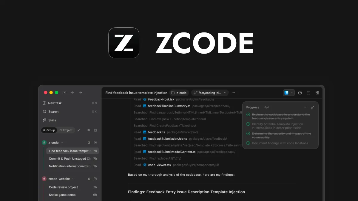 Zhipu ships ZCode, an MIT-licensed coding-agent harness for open-weight GLM-5.2