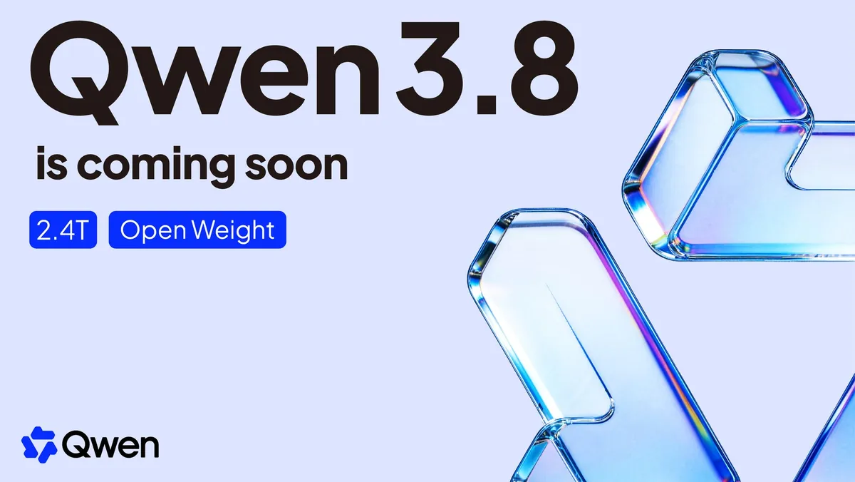 Alibaba、2.4兆パラメータの「Qwen3.8」予告、オープンウェイト公開へ