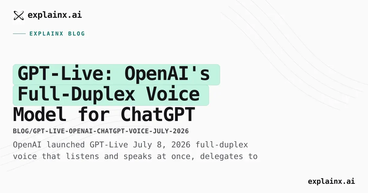 OpenAI ships GPT-Live, a full-duplex voice model for ChatGPT