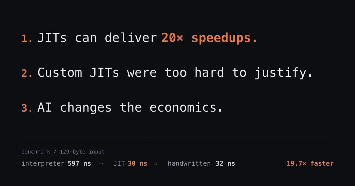 pgrust JIT-compiles every SQL query in about 5 microseconds